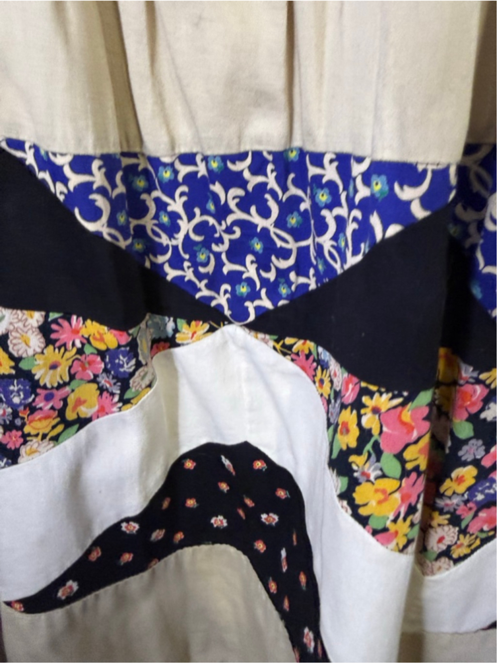LEIFNOTES Patchwork Floral Sleeveless Dress Size 2 Multi-color - Picture 4 of 10
